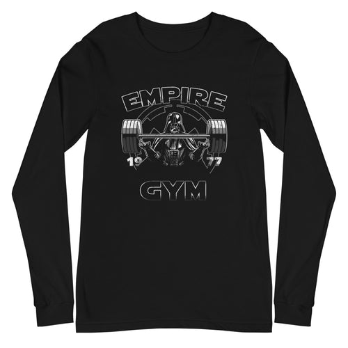 Darth Vader Empire Gym en playera manga larga de gym Gymbros — plano del producto