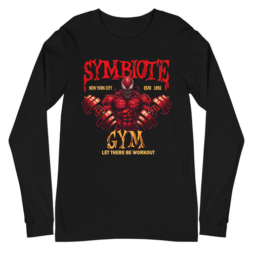 Carnage Symbiote Gym NYC en playera manga larga de gym Gymbros — plano del producto