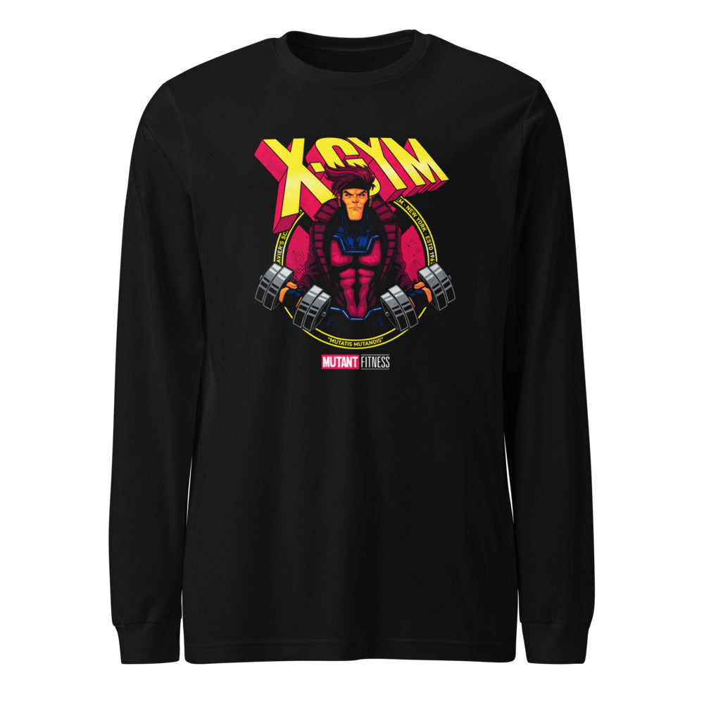 Card Trick Squad en playera de manga larga de gym Gymbros — diseño al frente