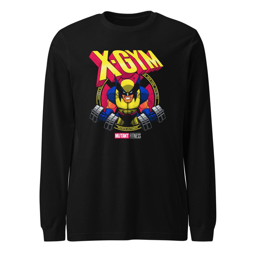 Claws Out Squad en playera de manga larga de gym Gymbros — diseño al frente