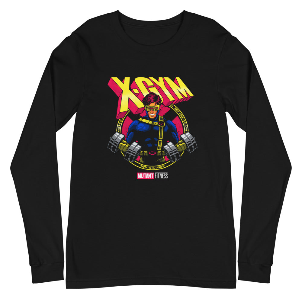 Optic Squad en playera de manga larga de gym Gymbros — vista plana del diseño