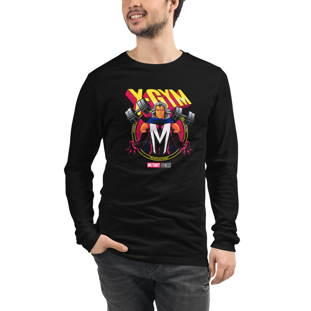 Metal Master Squad en playera de manga larga de gym Gymbros — modelo masculino usándola