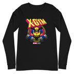 Claws Out Squad en playera de manga larga de gym Gymbros — vista plana del diseño