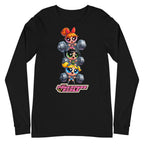 Sugar Spice Power en playera de manga larga de gym Gymbros — vista plana del diseño