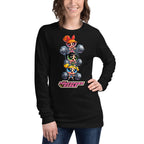 Sugar Spice Power en playera de manga larga de gym Gymbros — modelo femenina usándola