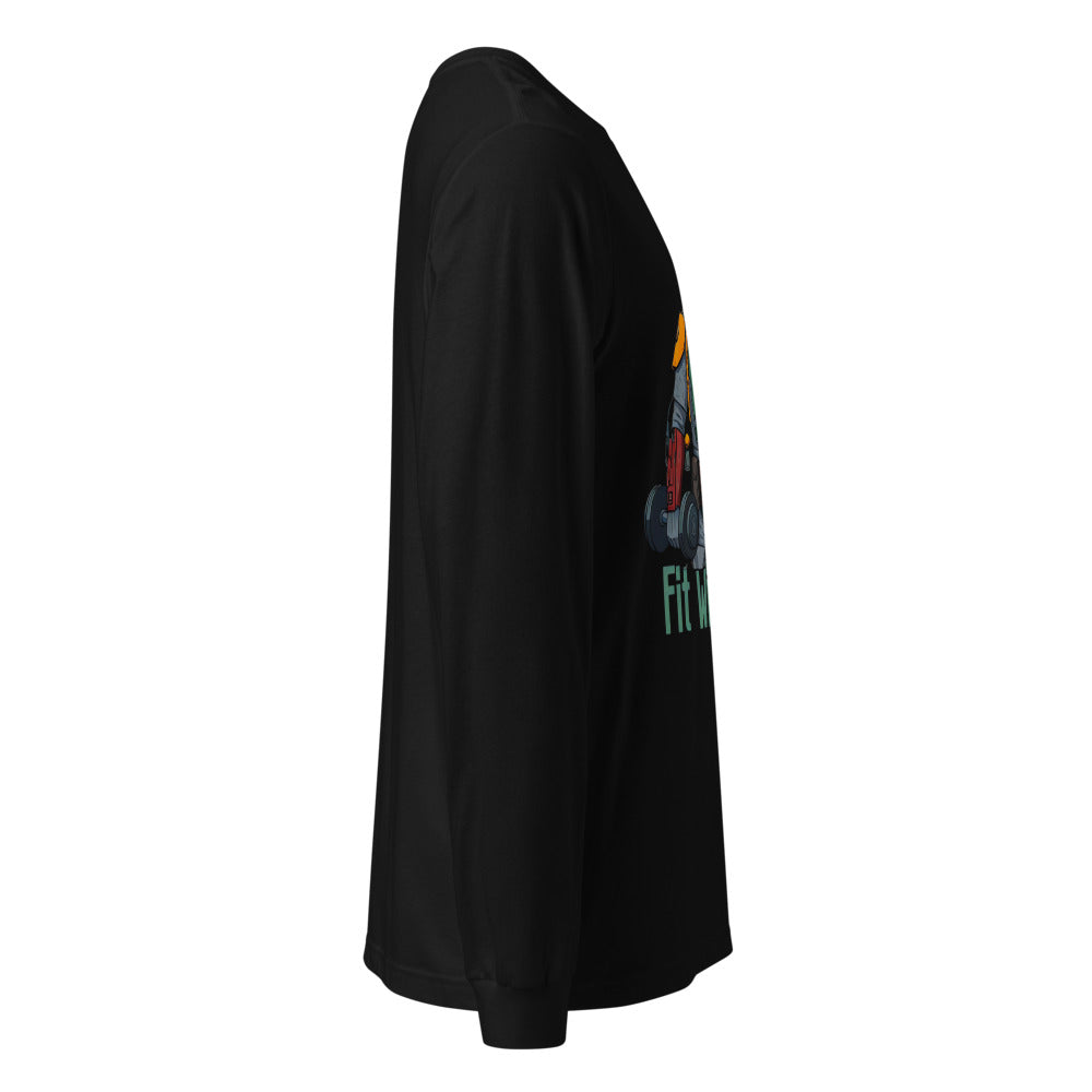 Bounty Fitness en playera de manga larga de gym Gymbros — vista lateral (fantasma)