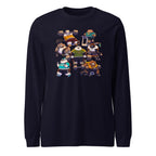 Gym Bears Club en playera de manga larga de gym Gymbros — diseño al frente
