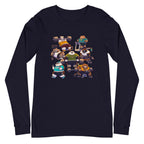 Gym Bears Club en playera de manga larga de gym Gymbros — vista plana del diseño