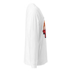Flex Mode Santa en playera de manga larga de gym Gymbros — vista lateral (fantasma)