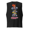 Sugar Spice Power en playera sin mangas de gym Gymbros — diseño al frente