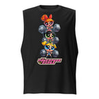 Sugar Spice Power en playera sin mangas de gym Gymbros — diseño al frente