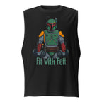 Bounty Fitness en playera sin mangas de gym Gymbros — diseño al frente