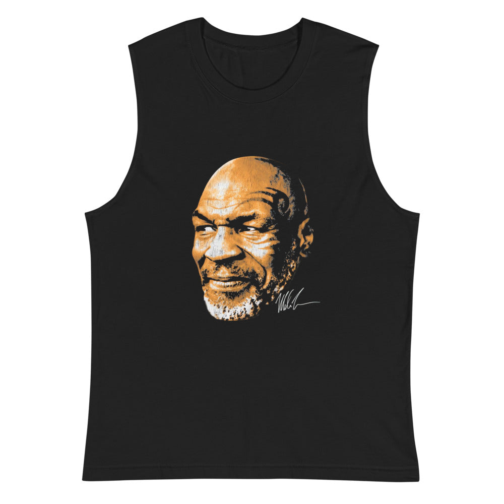 Champ Sketch en playera sin mangas de gym Gymbros — vista plana del diseño