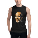 Champ Sketch en playera sin mangas de gym Gymbros — modelo masculino usándola