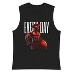 Spartan Strength en playera sin mangas de gym Gymbros — vista plana del diseño