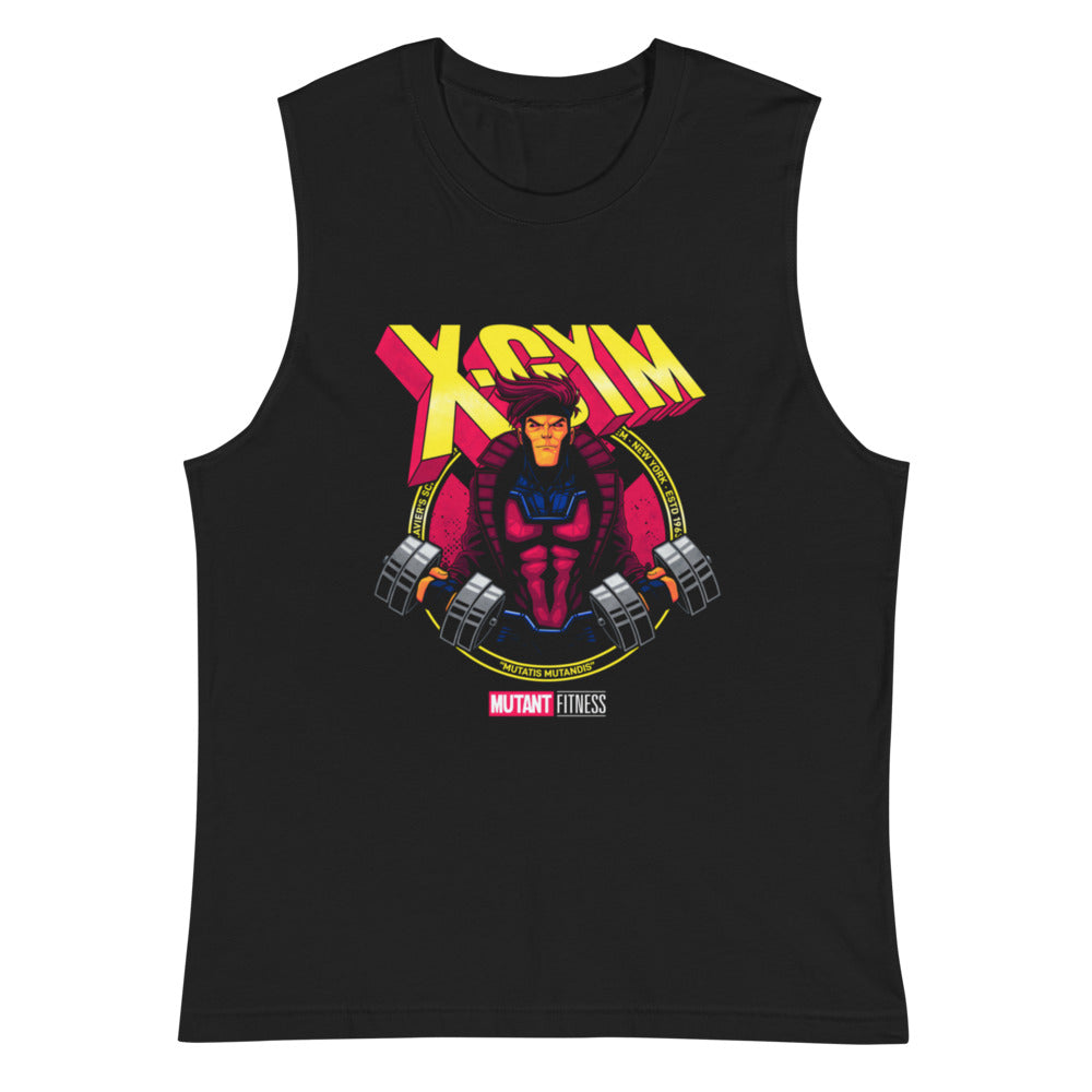 Card Trick Squad en playera sin mangas de gym Gymbros — vista plana del diseño