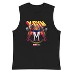 Metal Master Squad en playera sin mangas de gym Gymbros — vista plana del diseño