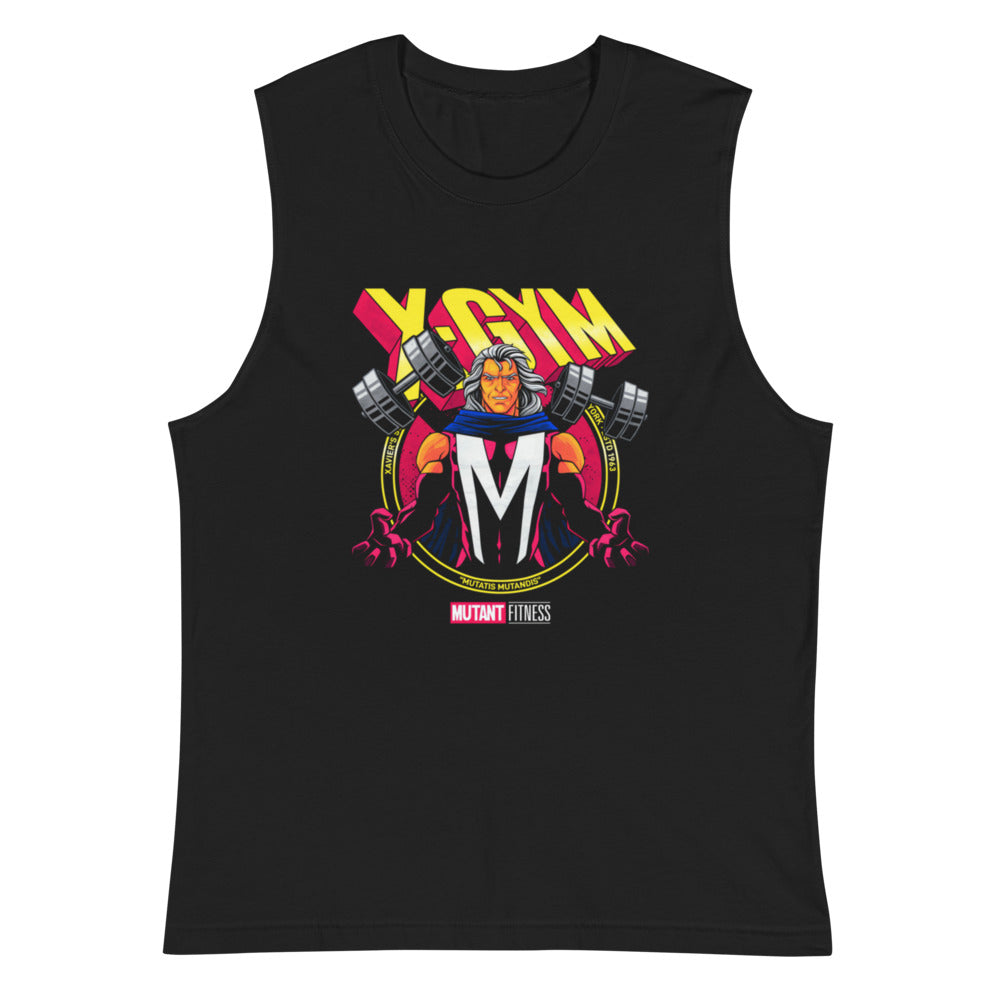 Metal Master Squad en playera sin mangas de gym Gymbros — vista plana del diseño