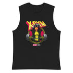 Rebel Squad en playera sin mangas de gym Gymbros — vista plana del diseño