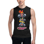 Sugar Spice Power en playera sin mangas de gym Gymbros — modelo masculino usándola