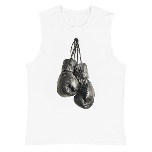 Boxing Gloves Hanging Classic en playera sin mangas de gym Gymbros — plano del producto