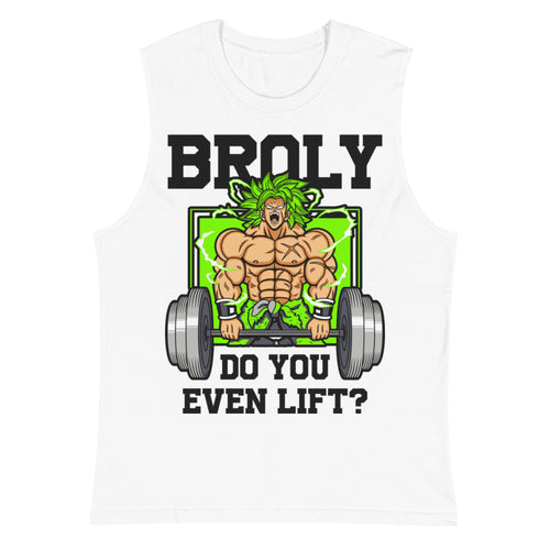 Broly Do You Even Lift Gym en playera sin mangas de gym Gymbros — plano del producto