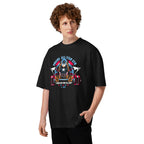 Captain America Rogers All Star Gym en playera oversize de gym Gymbros — en modelo masculino