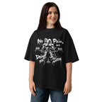 No Pain No Gain Gym en playera oversize de gym Gymbros — en modelo femenina