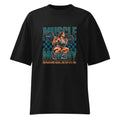 Muscle Mommy Squat Barbell Checkered Gym en playera oversize de gym Gymbros — diseño al frente