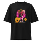 Oni Horn Anime Girl Deadlift Gym en playera oversize de gym Gymbros — diseño al frente