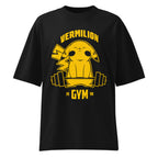 Vermilion Gym en playera oversize de gym Gymbros — diseño al frente