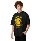 Vermilion Gym en playera oversize de gym Gymbros — en modelo masculino