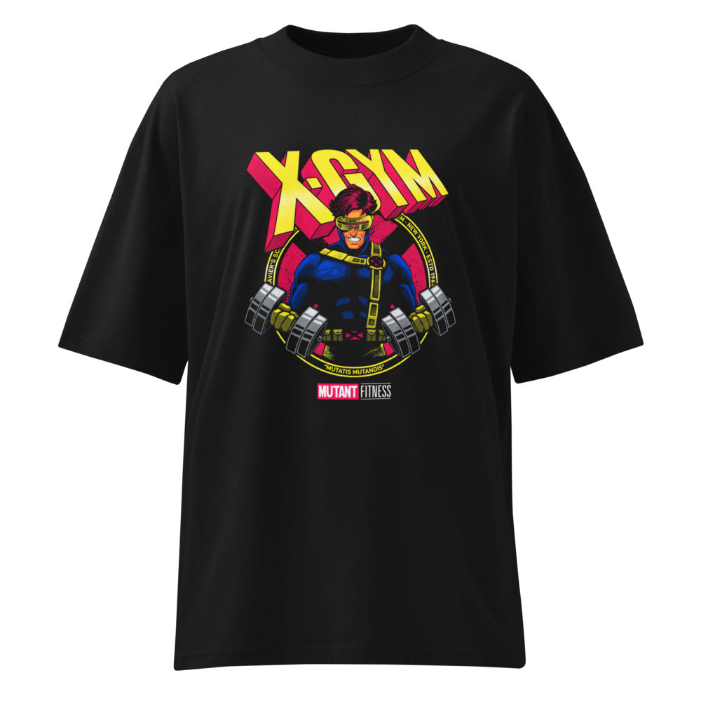 Optic Squad en playera oversize de gym Gymbros — diseño al frente (vista fantasma)