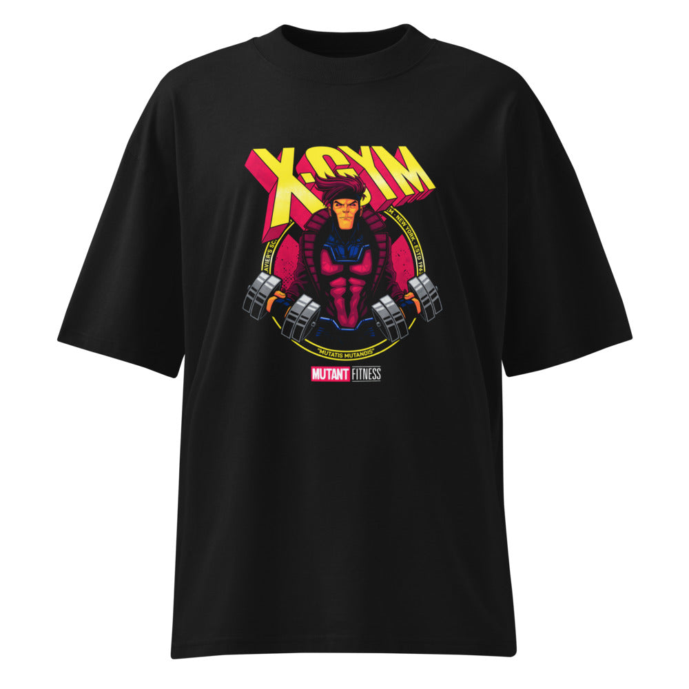 Card Trick Squad en playera oversize de gym Gymbros — diseño al frente (vista fantasma)