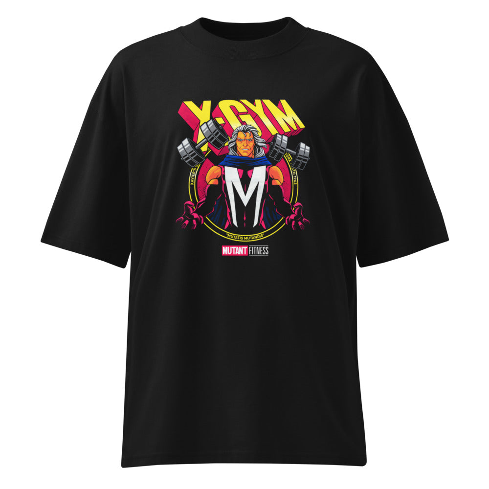 Metal Master Squad en playera oversize de gym Gymbros — diseño al frente (vista fantasma)