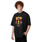 Rebel Squad en playera oversize de gym Gymbros — modelo masculino usándola
