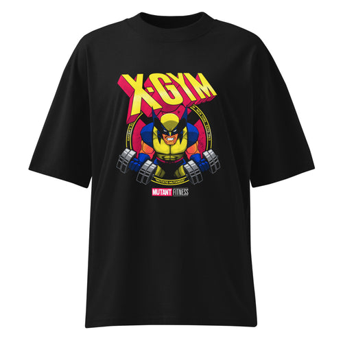 Claws Out Squad en playera oversize de gym Gymbros — diseño al frente (vista fantasma)