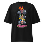 Sugar Spice Power en playera oversize de gym Gymbros — diseño al frente (vista fantasma)
