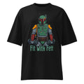 Bounty Fitness en playera oversize de gym Gymbros — diseño al frente (vista fantasma)