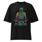 Bounty Fitness en playera oversize de gym Gymbros — diseño al frente (vista fantasma)