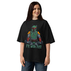 Bounty Fitness en playera oversize de gym Gymbros — modelo femenina usándola