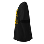 Vermilion Gym en playera oversize de gym Gymbros — vista lateral