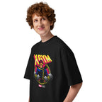 Optic Squad en playera oversize de gym Gymbros — modelo masculino de lado