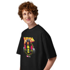 Rebel Squad en playera oversize de gym Gymbros — modelo masculino de lado