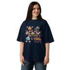 Gym Bears Club en playera oversize de gym Gymbros — modelo femenina usándola