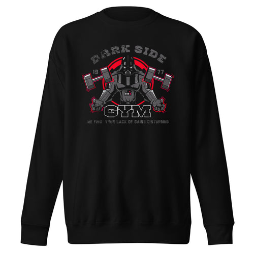Darth Vader Dark Side Gym en suéter de gym Gymbros — diseño al frente