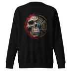 Suéter negro Skull 45 LBS Gym Plate Emblem frente