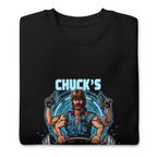 Suéter negro Chuck Norris Ultimate Gym Barbell doblado