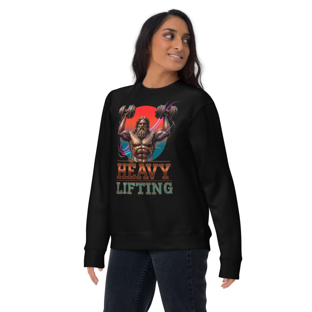 Suéter negro Heavy Lifting Statue Gym lifestyle mujer