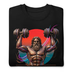 Suéter negro Heavy Lifting Statue Gym doblado